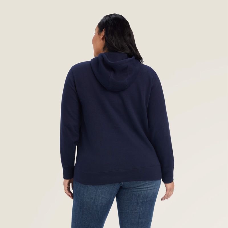 Ariat Real Shield Logo Hoodie Bleu Marine Femme | UYE-76387437