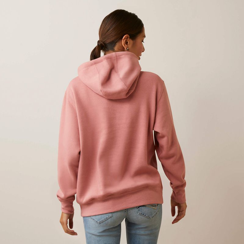 Ariat Real Fading Lines Hoodie Rose Femme | QMK-89474583