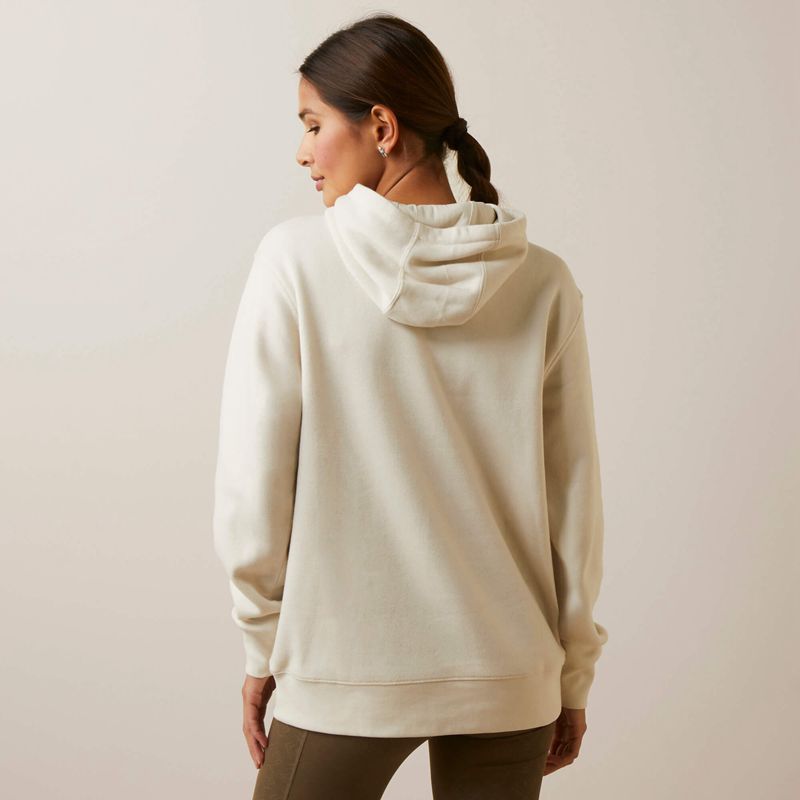 Ariat Real Fading Lines Hoodie Blanche Femme | TSG-96290546