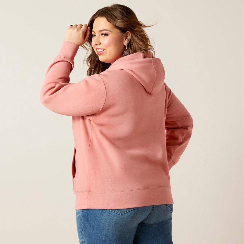 Ariat Real Fading Lines Hoodie Rose Femme | QMK-89474583