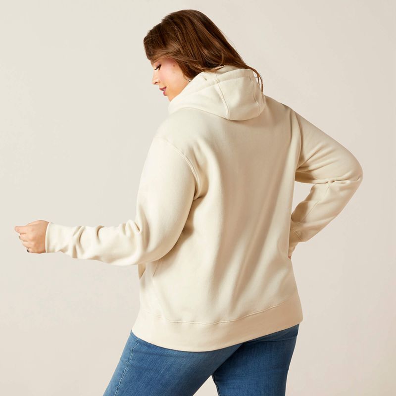 Ariat Real Fading Lines Hoodie Blanche Femme | TSG-96290546