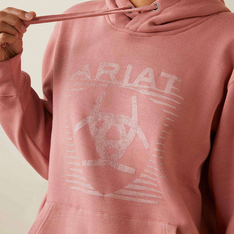 Ariat Real Fading Lines Hoodie Rose Femme | QMK-89474583