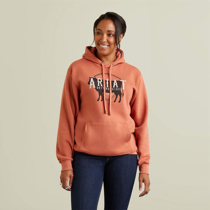 Ariat Real Branded Logo Hoodie Aragon Femme | NLH-04366776