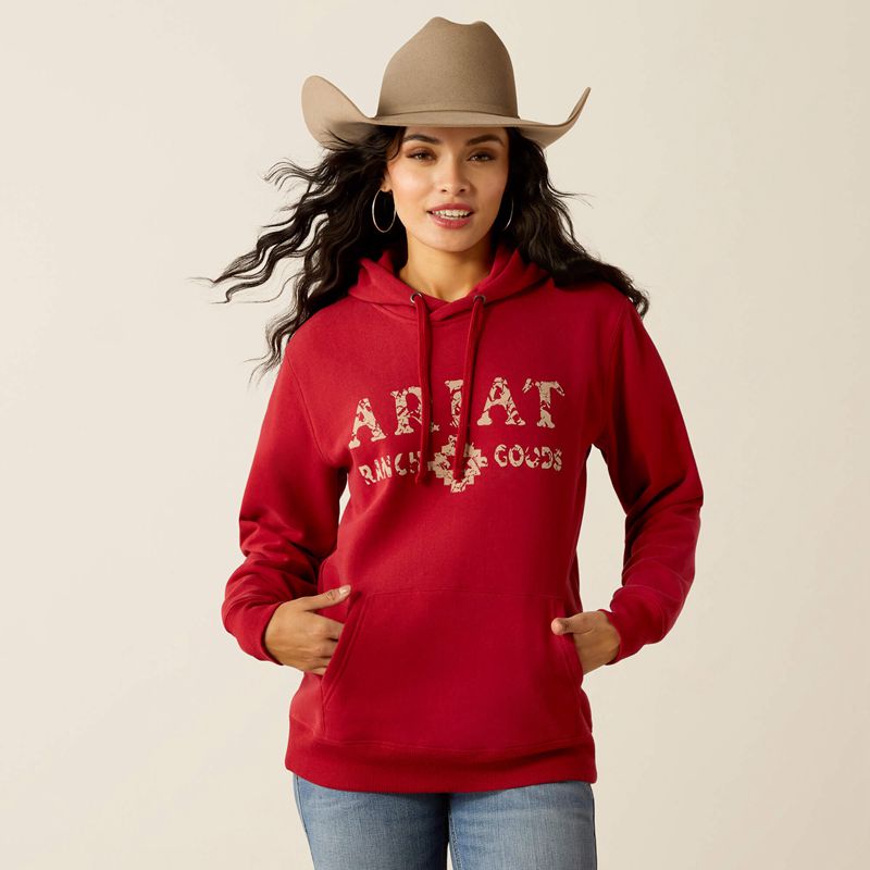 Ariat Ranch Goods Hoodie Rouge Femme | MNV-77292459