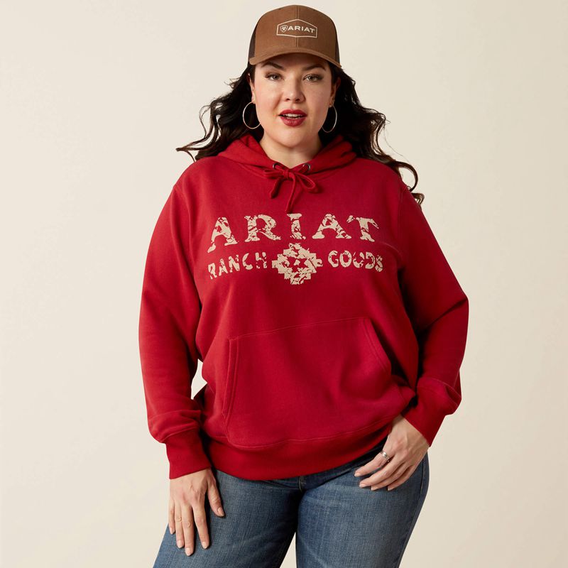 Ariat Ranch Goods Hoodie Rouge Femme | MNV-77292459