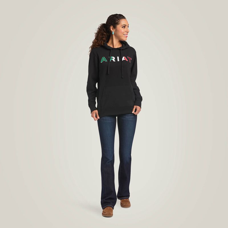 Ariat Mexico Hoodie Noir Femme | GNN-59319731