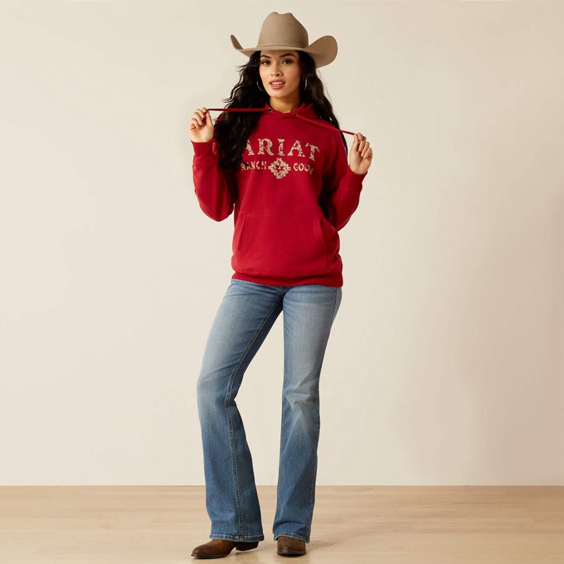 Ariat Ranch Goods Hoodie Rouge Femme | MNV-77292459