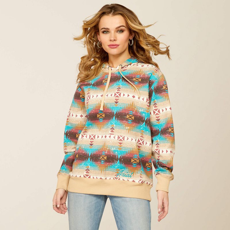 Ariat Lunas Hoodie Serrano Southwest Print Femme | QCL-71392682