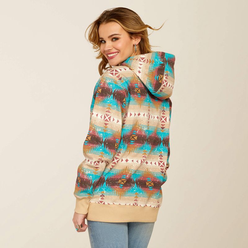 Ariat Lunas Hoodie Serrano Southwest Print Femme | QCL-71392682