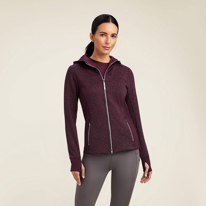 Ariat Lumina Full Zip Hoodie Mulberry Femme | RSN-04418665