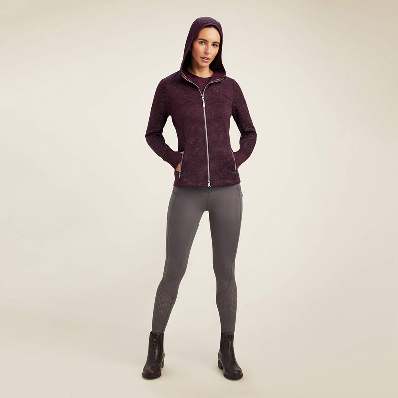 Ariat Lumina Full Zip Hoodie Mulberry Femme | RSN-04418665