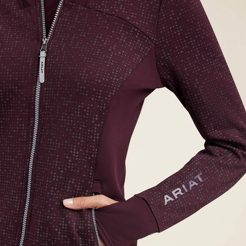 Ariat Lumina Full Zip Hoodie Mulberry Femme | RSN-04418665