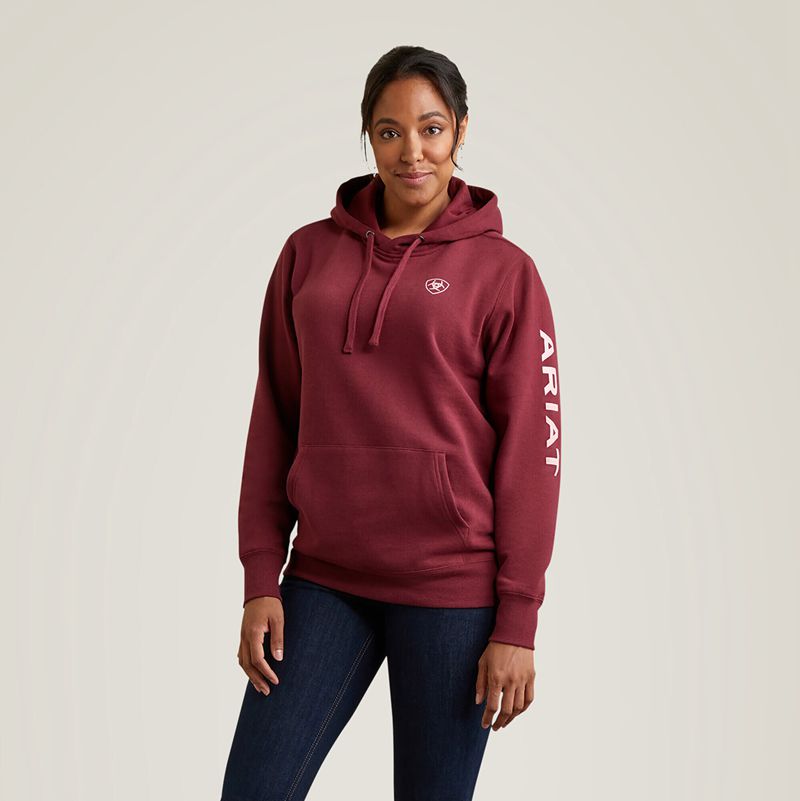 Ariat Logo Hoodie Zinfandel Femme | SNP-94445488