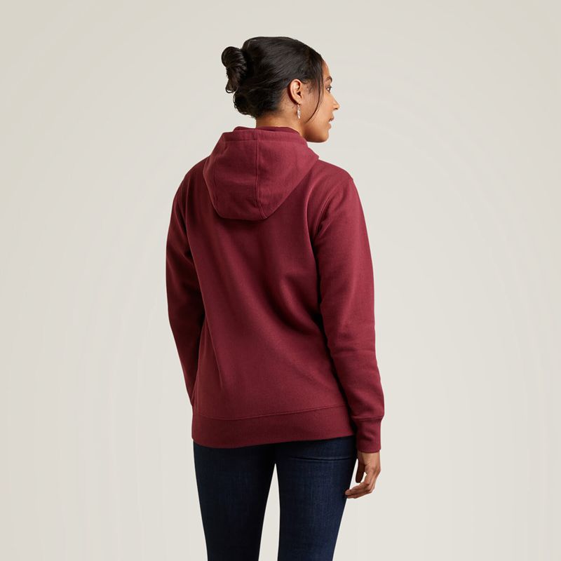 Ariat Logo Hoodie Zinfandel Femme | SNP-94445488