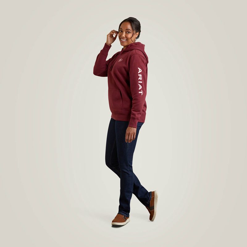 Ariat Logo Hoodie Zinfandel Femme | SNP-94445488