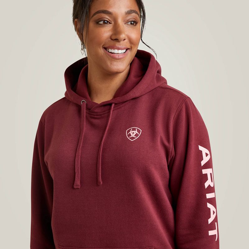 Ariat Logo Hoodie Zinfandel Femme | SNP-94445488