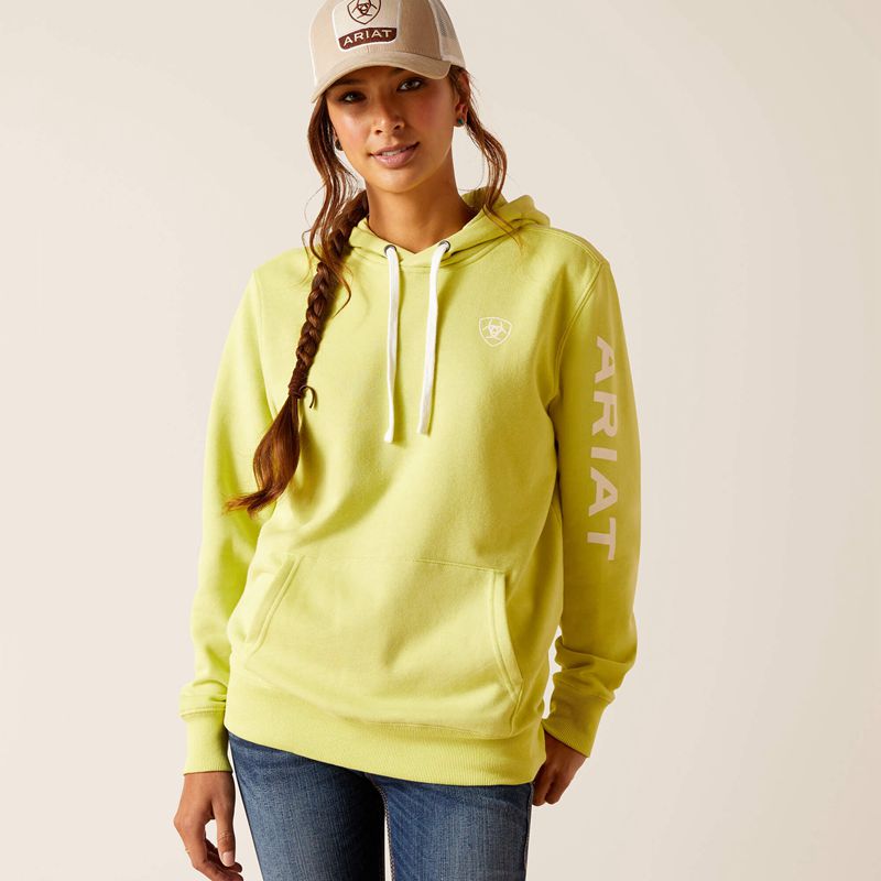 Ariat Logo Hoodie Vert Femme | HJG-08255360