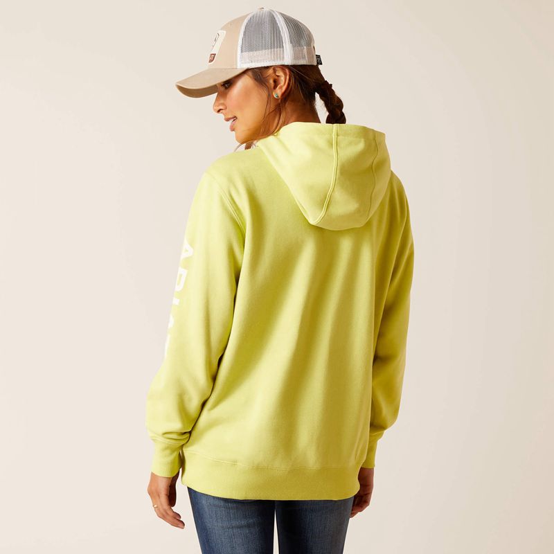 Ariat Logo Hoodie Vert Femme | HJG-08255360