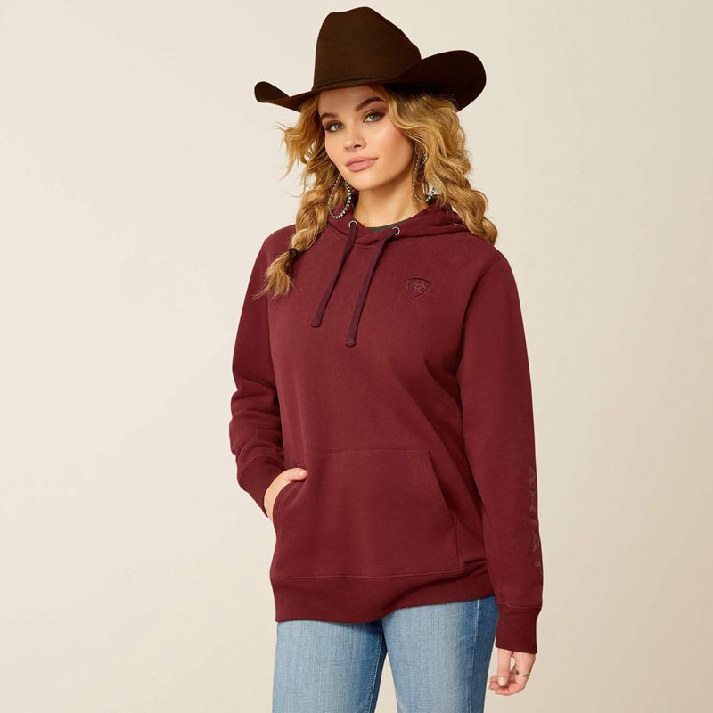 Ariat Logo 2.0 Hoodie Tawny Port Femme | FFB-82180045