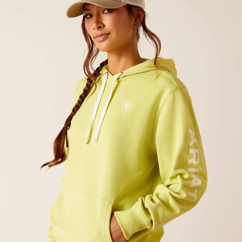 Ariat Logo Hoodie Vert Femme | HJG-08255360