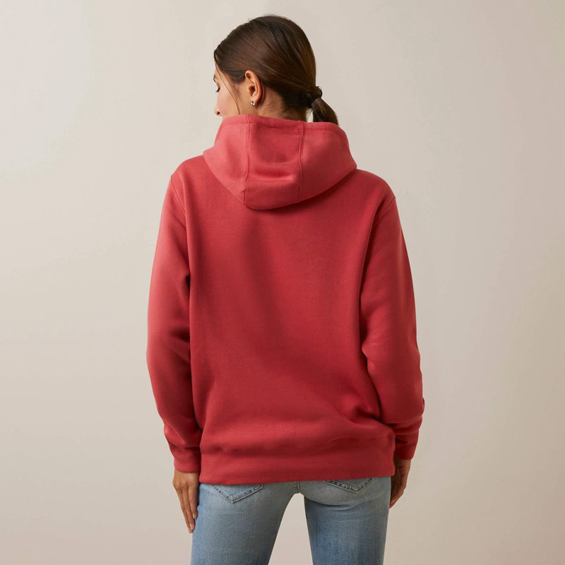 Ariat Logo Hoodie Cardinal Femme | ZTG-60084429