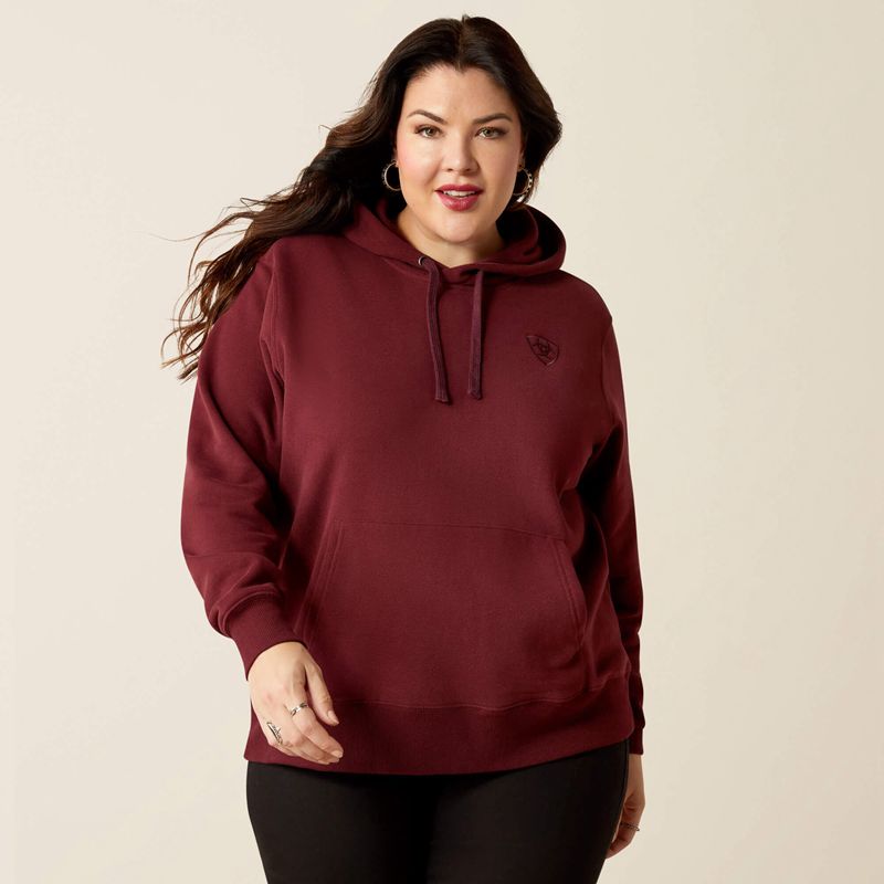 Ariat Logo 2.0 Hoodie Tawny Port Femme | FFB-82180045