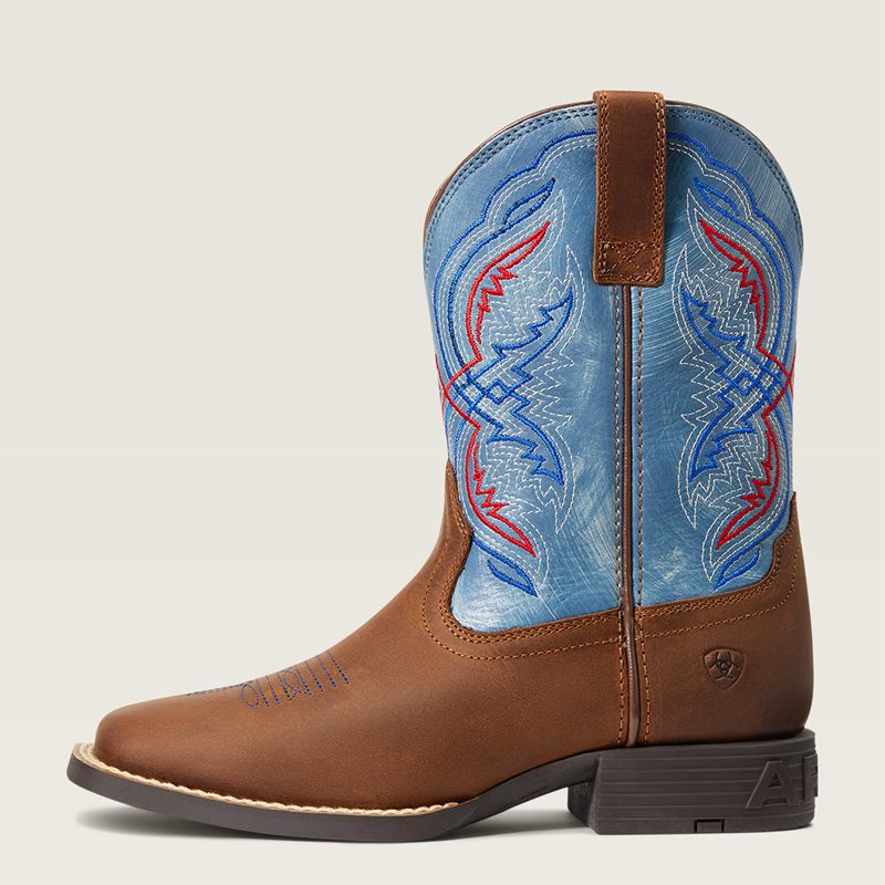 Ariat Bk Double Kicker Western Boot Marron Enfant | XZQ-82707926