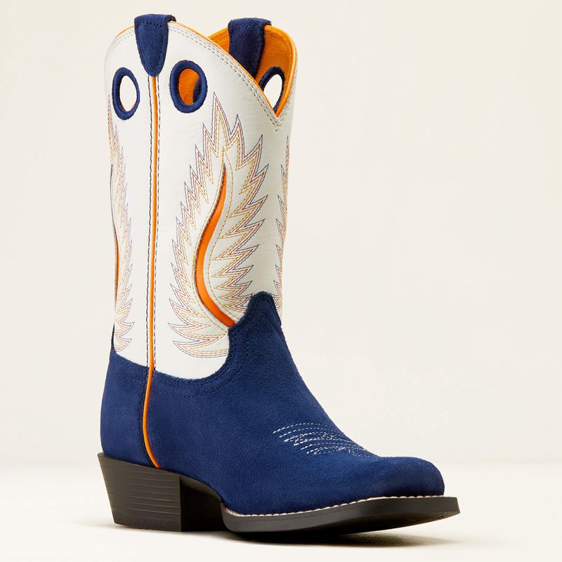 Ariat Bk Futurity Fort Worth Western Boot Bleu Enfant | ATO-21543573