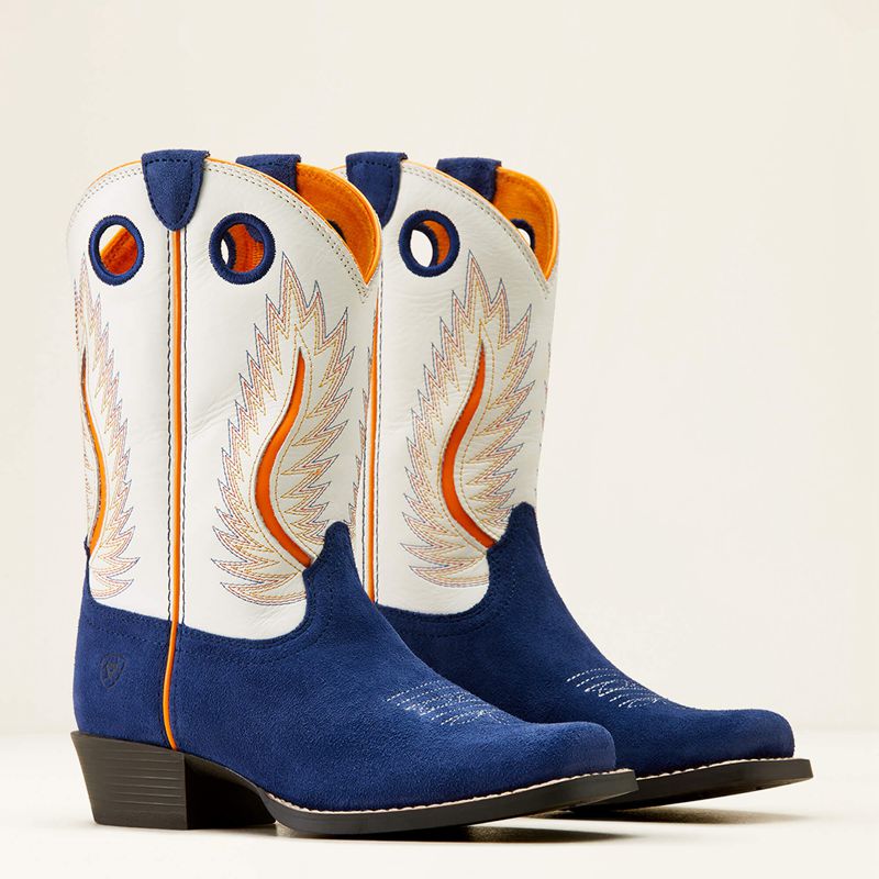 Ariat Bk Futurity Fort Worth Western Boot Bleu Enfant | ATO-21543573