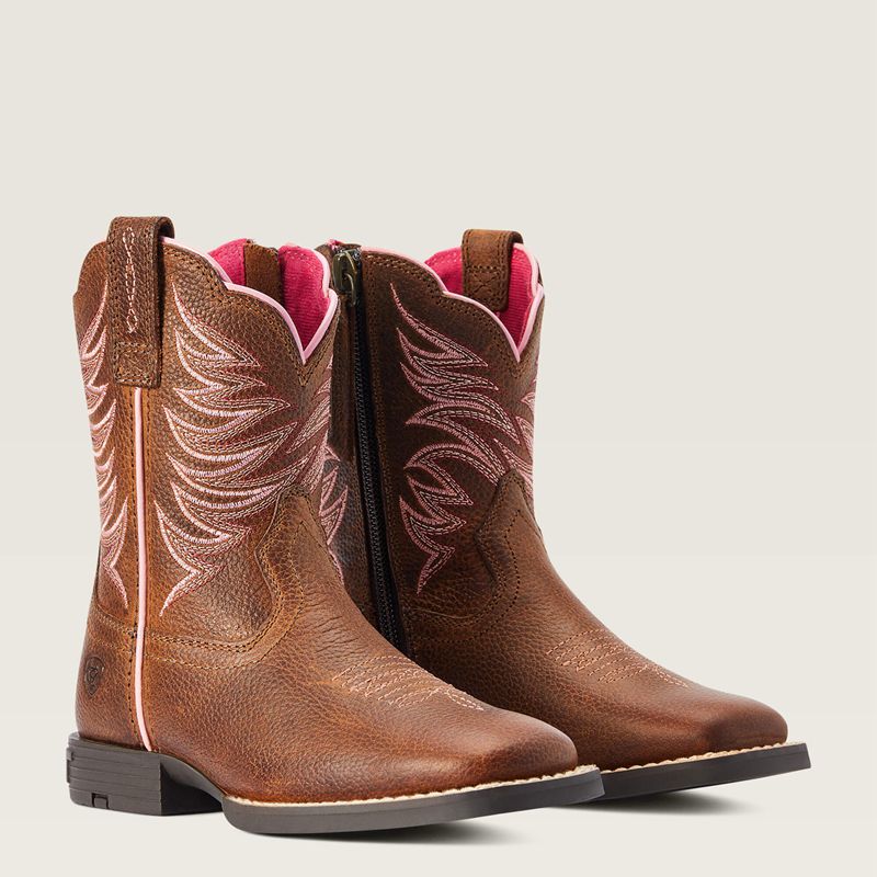 Ariat Bk Child Firecatcher Western Boot Marron Enfant | UUR-92540120