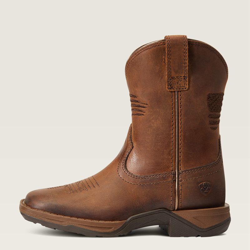 Ariat Bk Anthem Patriot Western Boot Marron Enfant | ZMB-87619178