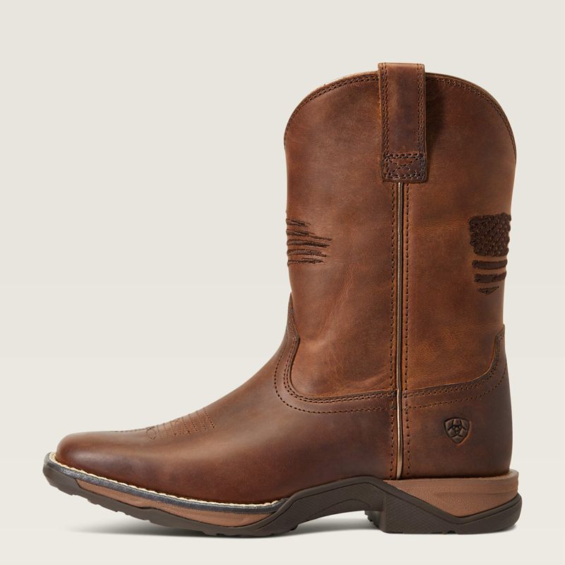 Ariat Bk Anthem Patriot Western Boot Marron Enfant | YXX-01684340