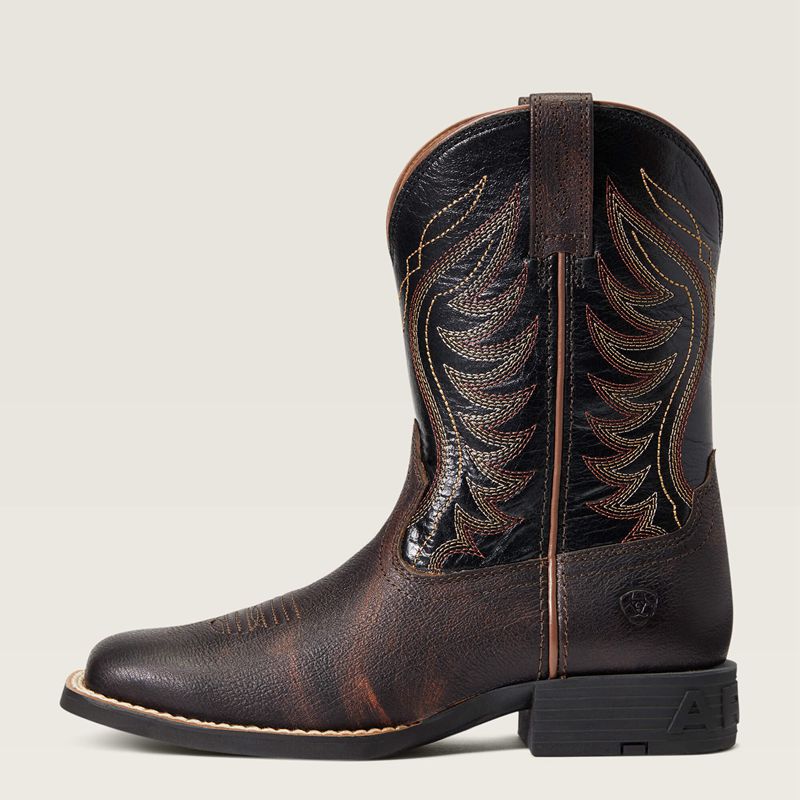 Ariat Bk Amos Western Boot Rouge Marron Enfant | BRU-64815495