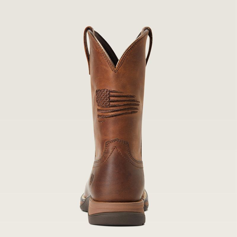 Ariat Bk Anthem Patriot Western Boot Marron Enfant | YXX-01684340