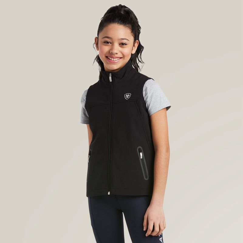 Ariat New Team Softshell Vest Noir Enfant | UOK-89752531