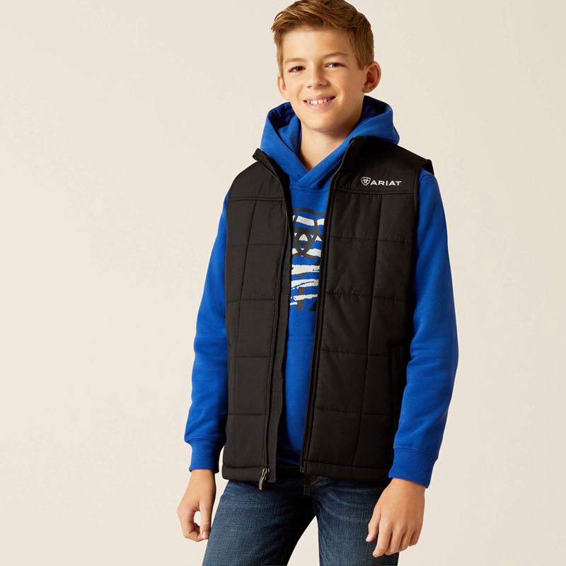 Ariat Crius Insulated Vest Noir Enfant | XHQ-54000295