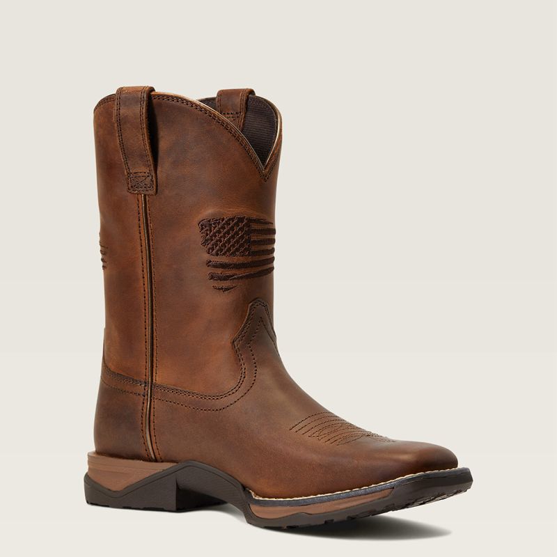 Ariat Bk Anthem Patriot Western Boot Marron Enfant | YXX-01684340