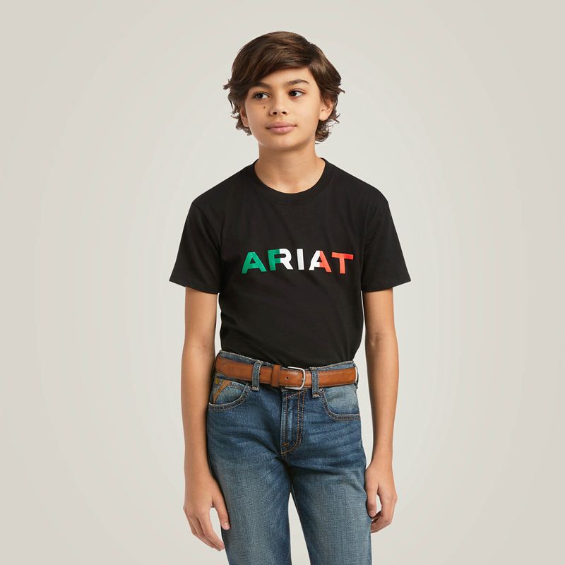 Ariat Viva Mexico T-Shirt Noir Enfant | BGO-00230619