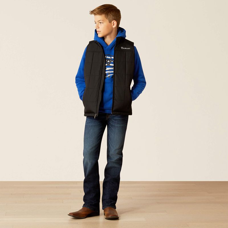 Ariat Crius Insulated Vest Noir Enfant | XHQ-54000295