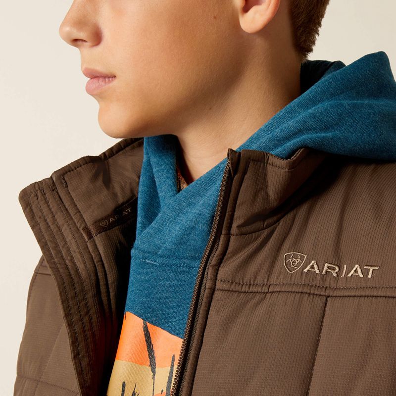 Ariat Crius Insulated Vest Banyan Bark Enfant | ZGZ-22532644