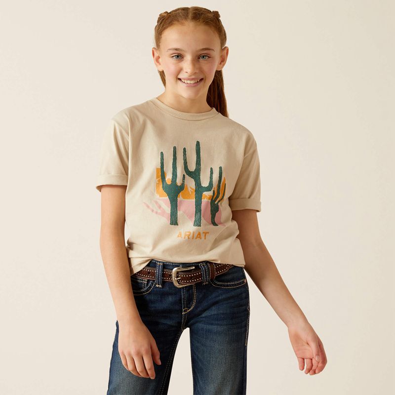 Ariat Saguro Modern T-Shirt Natural Enfant | PFT-96866956