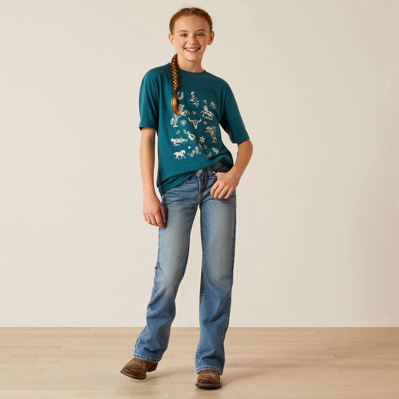 Ariat Sketch Pad T-Shirt Noir Enfant | FCG-76550158