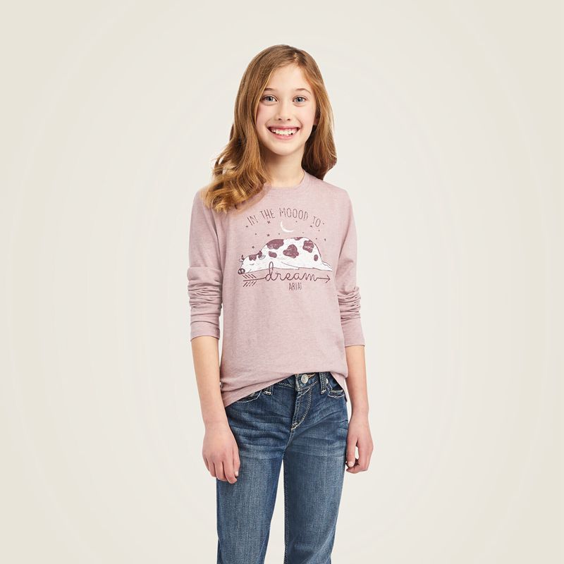 Ariat Real Dreamin Mood Shirt Rose Enfant | FWH-59701259