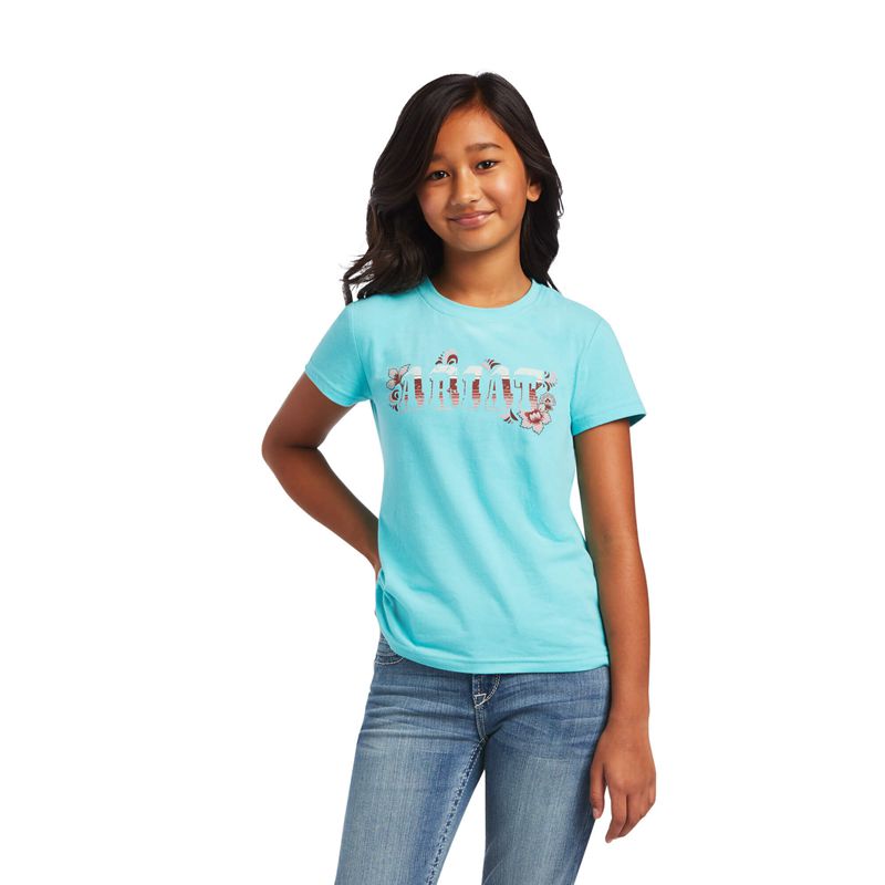 Ariat Real Cactus Tee Amazonite Enfant | WHS-19300156