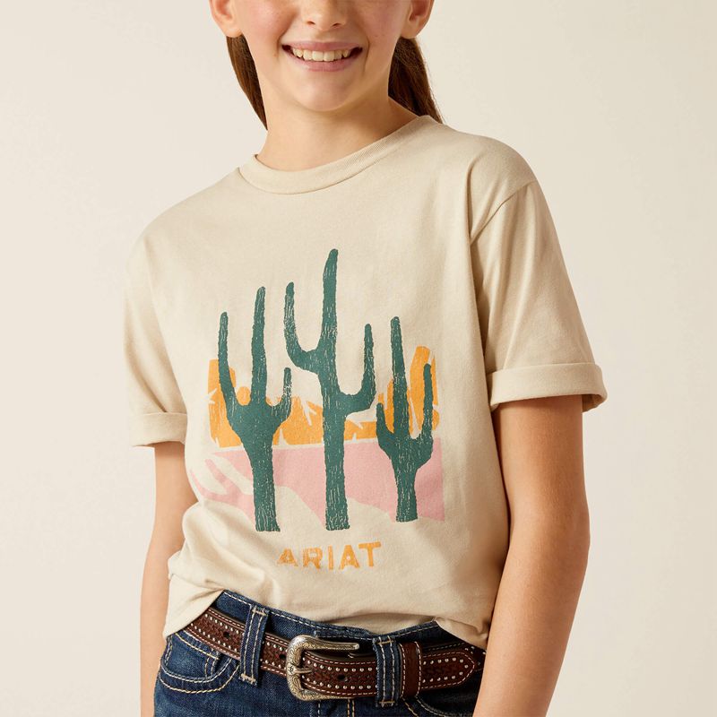 Ariat Saguro Modern T-Shirt Natural Enfant | PFT-96866956