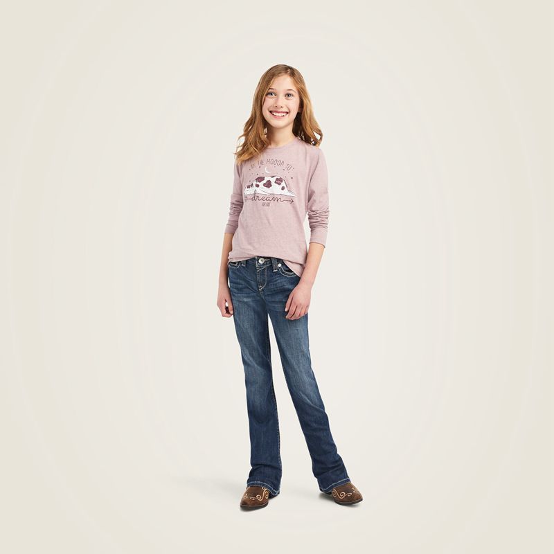 Ariat Real Dreamin Mood Shirt Rose Enfant | FWH-59701259