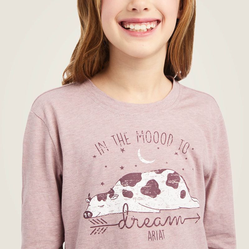 Ariat Real Dreamin Mood Shirt Rose Enfant | FWH-59701259