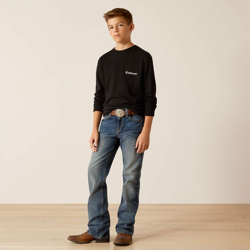 Ariat Lotf Camo Shield T-Shirt Noir Enfant | SQP-01027324