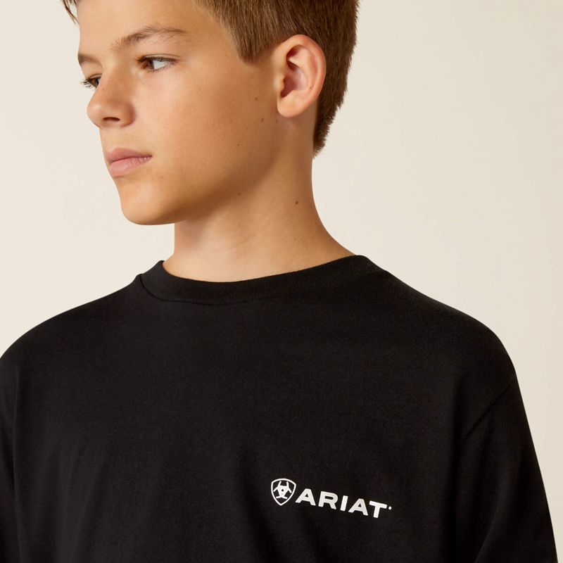 Ariat Lotf Camo Shield T-Shirt Noir Enfant | SQP-01027324