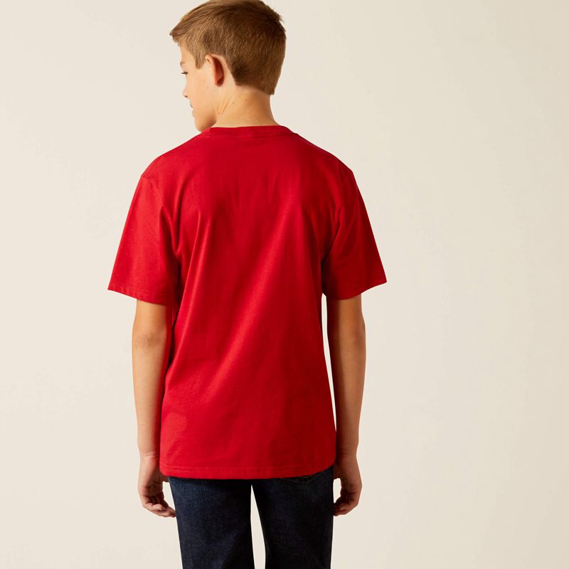 Ariat Hold Your Horses T-Shirt Rouge Enfant | JKT-20043871